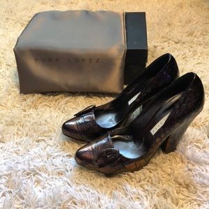 PURA LÓPEZ - Red Overflow style shoes